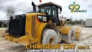 Chargeur CATERPILLAR 950K Chargement Tombereau CAT 730 vue extérieur [upl. by Erastatus]