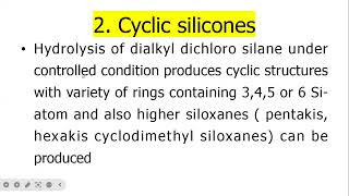 Silicones SiloxanesCHEM401Inorganic polymers BSc IV [upl. by Borer]