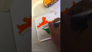 easy draw Indian Map art indian ytshorts drawing [upl. by Evvy574]