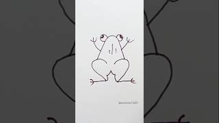 Easy rules to draw a frog 🐸 shorts art drawing [upl. by Pedrick]