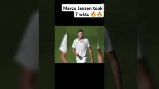 Marco Jansen took 7 wkts youtubeshorts viralshorts trending savssl [upl. by Harrak212]