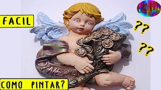 Como Pintan un Ángel en Ceramica [upl. by Leinaj]