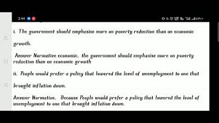 1 a Classify the following statements into Positive and Normative [upl. by Nivle]