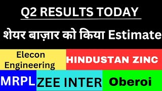 Mrpl Q2 Results  Hindustan Zinc Share Q2 Results  Elecon Engineering Share Q2 Result Today Result [upl. by Nnayr670]