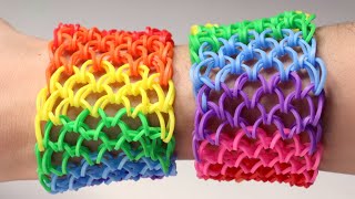 Rainbow Loom English  DRAGON SCALE BRACELET  Loom Bands easy how to DIY Tutorial [upl. by Evered]