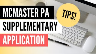 Tips for the McMaster PA Supplemental Application [upl. by Chesnut]