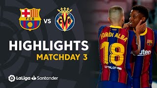 Highlights FC Barcelona vs Villarreal CF 40 [upl. by Magen]