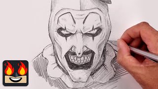 How To Draw Art the Clown  Terrifier [upl. by Abagael]