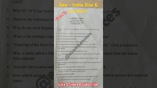 Class 9 Assignment Geo  India Size amp Location  Ncert Geo 9th Videos shorts viral JustPadhle [upl. by Niddala702]