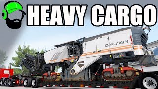 American Truck Simulator  Heavy Cargo DLC  Thats a TON of axles  Milling Machine [upl. by Randell]