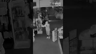 Security camera shows a man breaking into a Utah bike shop [upl. by Taro]