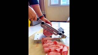 Slicer lamb roll cutting tool small hot pot fat beef household meat slicer manual meat slicer [upl. by Nichols341]