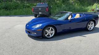 2005 Corvette Convertible Fully loaded Power top 6 speed manual Rare Lemans Blue [upl. by Lalo]