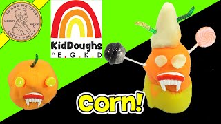 KidDough Trick Or Treat Halloween Candy Corn Scented Dough  quotAdoughable Play Kitsquot [upl. by Nonez]