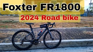 NEW Foxter Fr1800 2024Shimano SORA Road bike na may gravel tire Quick review [upl. by Cindi960]