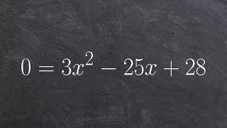 Factoring a trinomial using grouping to solve a quadratic equation [upl. by Olvan797]