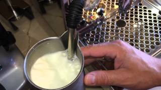 Bezzera Unica milk frothing [upl. by Graaf]