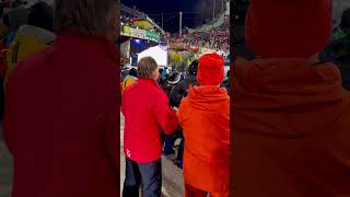 Franz Klammer verfolgt Manuel FellerFahrt beim RTLNightrace in Schladming 23012024 [upl. by Feliza]