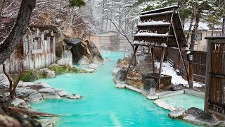 Staying at a Secret Japanese Hot Spring Like a Blue River♨️  Adachiya Ryokan Fukushima [upl. by Hsirt]