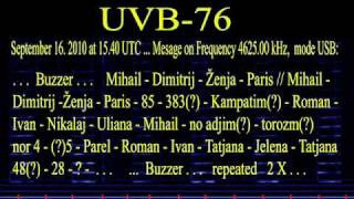 UVB76MDZhBvoice messageSeptember 162010 at 1540 UTC [upl. by Churchill179]