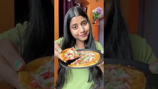 পাঁপড় দিয়ে pizza বানালাম☺️food recipe bengali dailyvlog shorts bangla minivlog foodvlog [upl. by Yroffej]