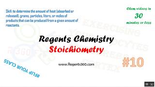 Video 1017 Stoichiometry mole to mole grams liters particles kilojoules Chemistry Regents360 [upl. by Mcevoy]