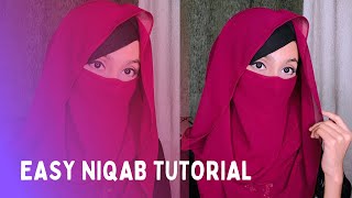 Easy Niqab Tutorial  Quick Niqab Style in 2 minutes  Noshin Nower [upl. by Rosenkranz80]