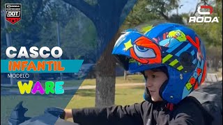 Casco para moto KIDS modelo WARE roda cascomoto cascos [upl. by Nwahsiek609]