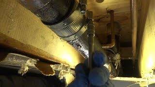 castiron drain pipe leaking in ceiling [upl. by Kumar]