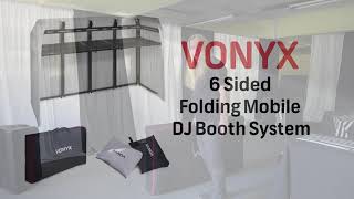 Demonstration of setting up the VONYX 6 Sided Folding Mobile DJ Booth System [upl. by Johna948]