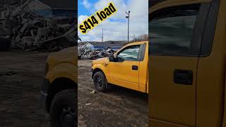 F150 towing scrapping money towing f150 ford scrapyard metal junk [upl. by Amsden]