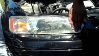 how to clean 1999 Toyota Camry Headlights Mothers headlight cleaner [upl. by Georges]