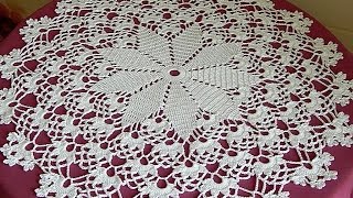 CROCHET How to crochet doily tutorial 15 round part 1 [upl. by Randie361]