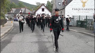 The Band of the Brigade of Gurkhas marching to the 2022 Braemar Gathering in Scotland [upl. by Cristie]