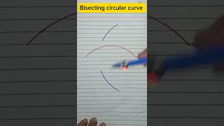 Bisecting circular curve line construction geometry [upl. by Eynahpets992]