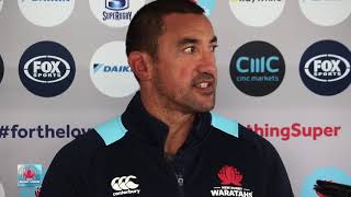 Waratahs coach Daryl Gibson Team Announcement ahead of Highlanders [upl. by Lonne807]