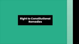 Right to Constitutional Remedies  Indian Polity  UPSC [upl. by Ettesyl330]