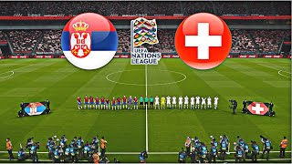 SERBIA vs SWITZERLAND  UEFA NATIONS LEAGUE 202425 [upl. by Elleivap]