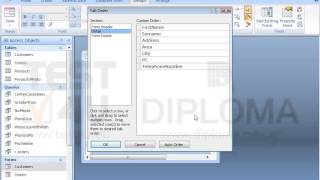 Change the tab order of the Customers form as follows Surname FirstName TelephoneNumber [upl. by Battista]