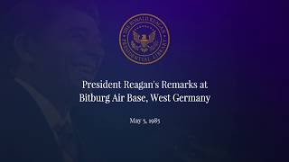 President Reagan’s Remarks at Bitburg Air Base West Germany – May 5 1985 [upl. by Koslo]