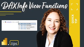 DAX Info View Functions  Quick Tips [upl. by Adnilem412]
