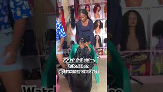 Kiddies wig installation Full lace wig shorts braidedwig wiginstall hairreplacement h [upl. by Zerimar]