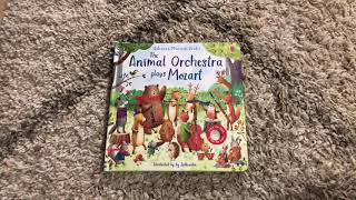 Usborne Books amp More The Animal Orchestra Plays Mozart Usborne Musical Books [upl. by Yanahc]