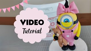 Minions inspired fondant cake topper l Tutorial [upl. by Forster816]