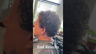 Before amp After Perm On Male Client [upl. by Ecirtaemed520]