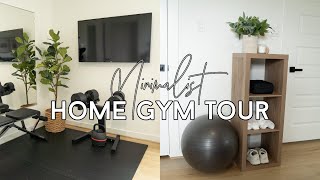 How I Built the Perfect Minimalist Home Gym  AFFORDABLE amp REALISTIC HOME GYM TOUR [upl. by Ellehcear]