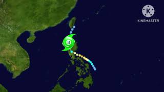 Track of Typhoon Yunya 1991 [upl. by Amak284]