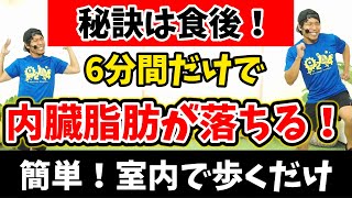 【内臓脂肪が燃える】6分だけ食後に室内で歩けば食後の血糖値が下がり脂肪が燃焼する 楽しく出来る室内散歩🎵【室内ウォーキング 有酸素運動 痩せるダンス】 [upl. by Siana]