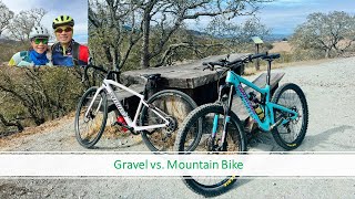 Gravel vs Mountain Bike at Calero County Park Specialized Diverge vs Santa Cruz Nomad [upl. by Lohner605]