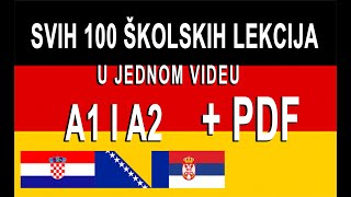 Njemački jezik Kompletan pregled 100 školskih lekcija  Razine A1 i A2  PDF materijali [upl. by Dnomal124]